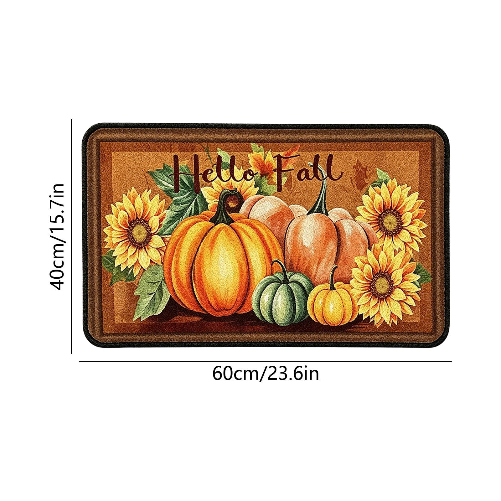 Autumn Door Mat for Entryway, 16x24 Inch, Fall-Themed Floor Doormat for Home Decor, Non-Slip Rug Mat for Living Room, Kitchen, Bedroom, Gifts for Fall Lovers (E)