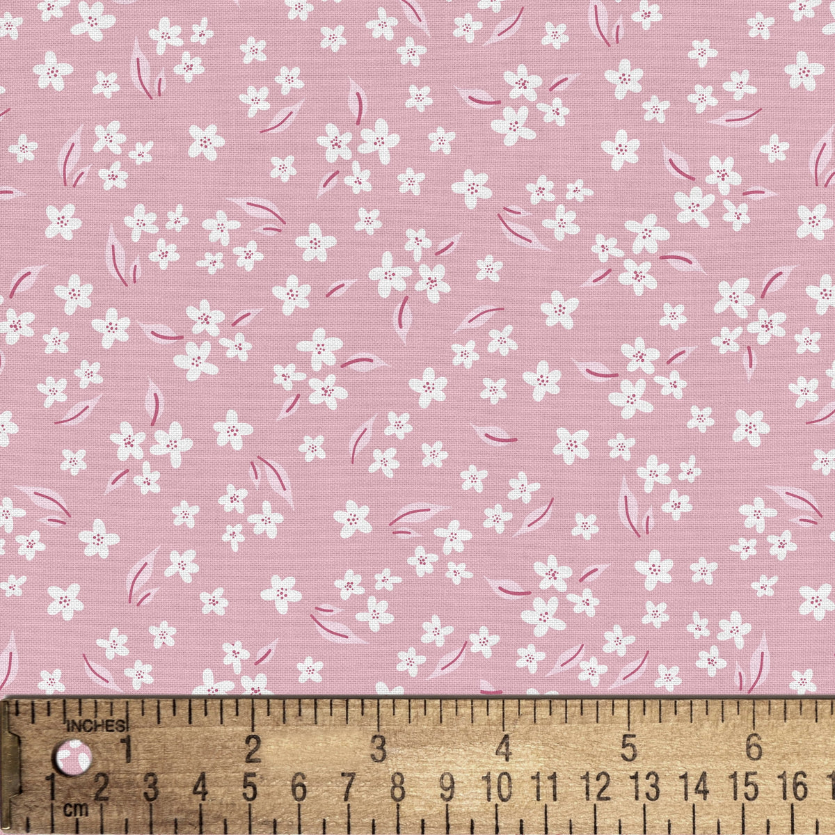 Waverly Inspirations 1 Yard 100% Cotton Lucy Ditsy, Pink, 44" Wide for Quilting & Sewing