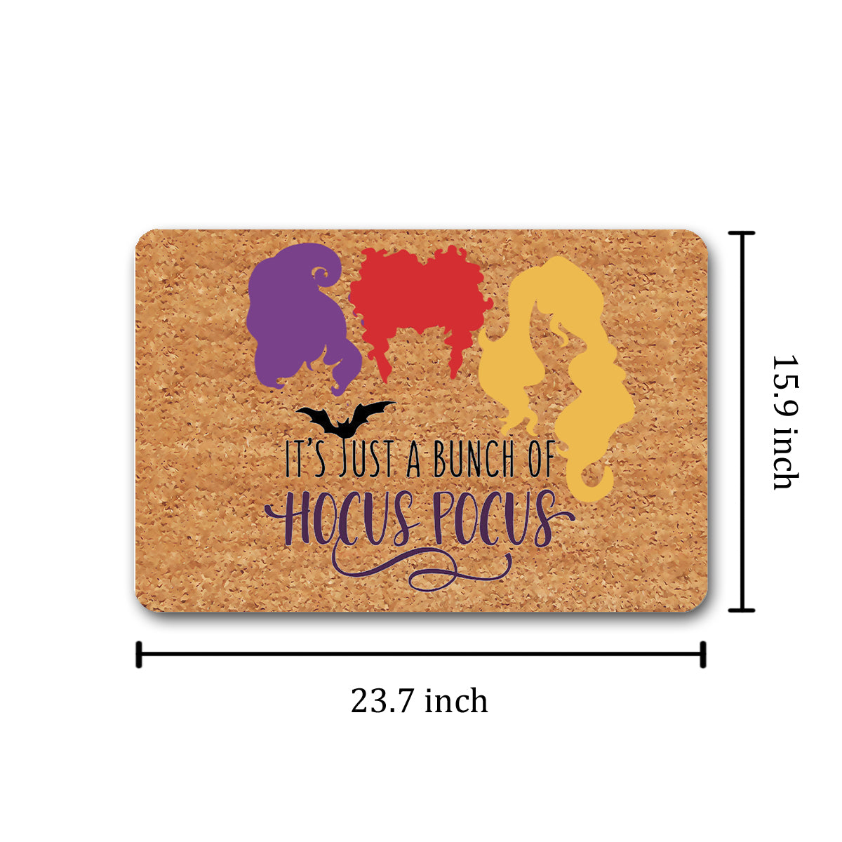 Funny Welcome Doormat for Entrance Way Monogra Mat 23.7"(L) x 15.9"(W) It's Just A Bunch of Hocus Pocus Halloween Doormat for Entrance Way Novelty Indoor Decor Mats No Slip Kitchen Rugs and Mats