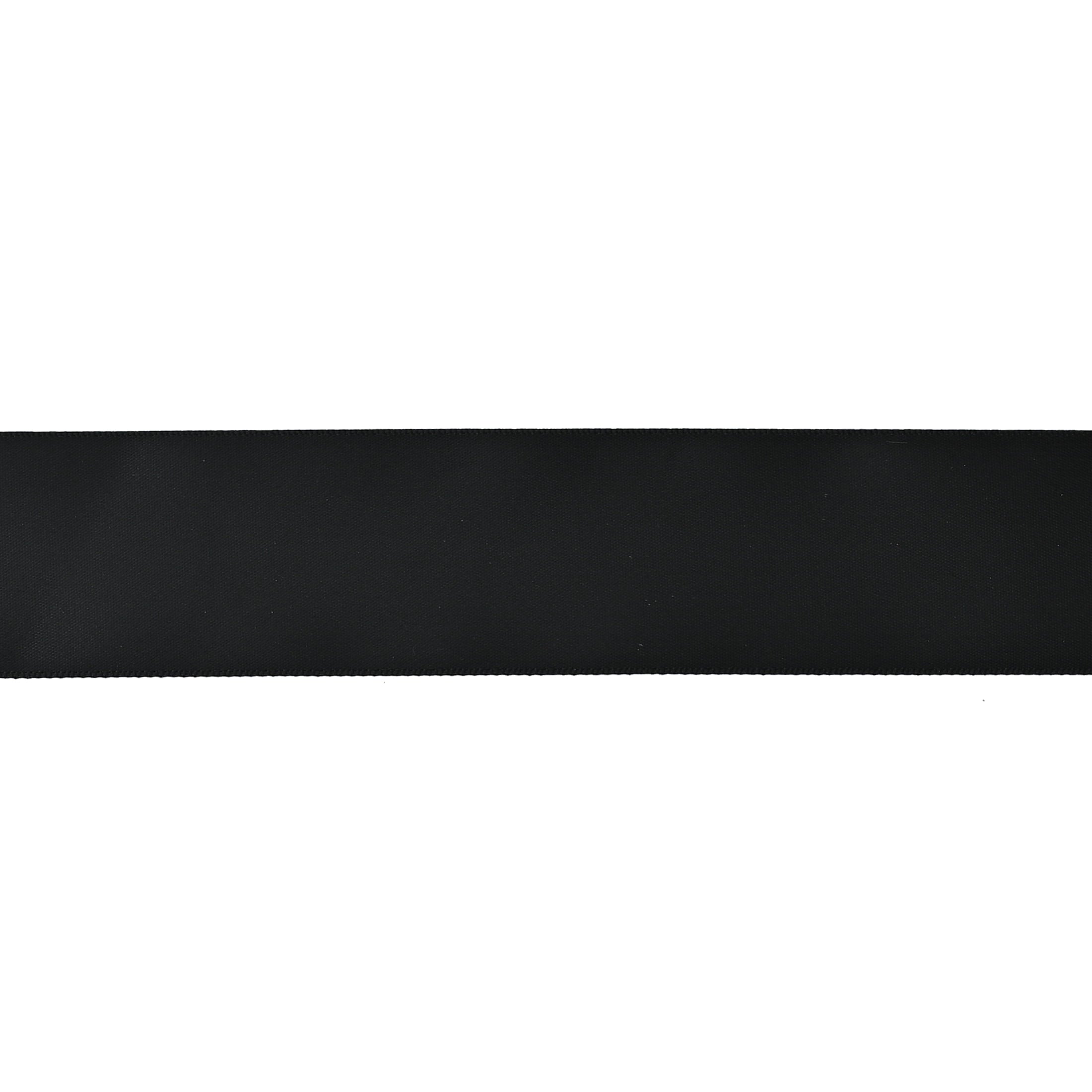Gwen Studios 1.5" Black Satin Ribbon, 7 Yards
