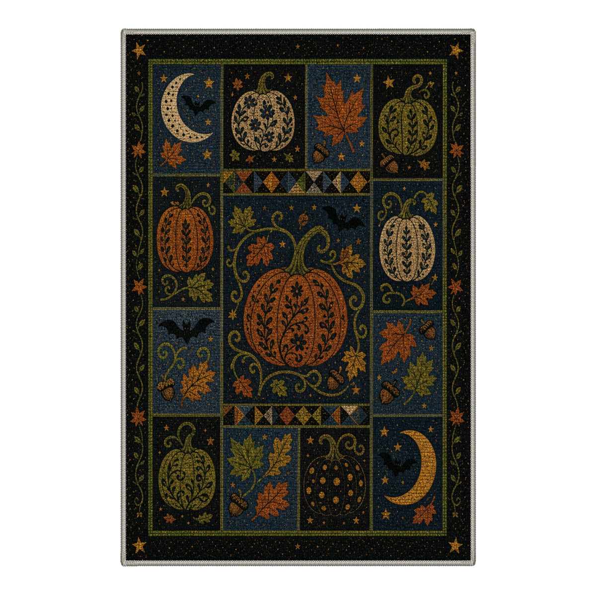 GENIMO 2'x7' Halloween Runner Rug, Washable Non Slip Soft Vintage Witch Indoor Outdoor Hallway Runner for Porch Patio Kitchen Entryway, Retro Sepia