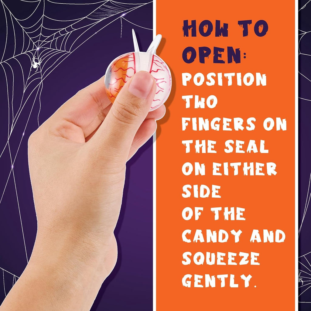 30 Gummy Eyeballs, Spooky Halloween Eyeball Candy in 4 Flavors, Soft Gummies with Jelly Filling, Individually Wrapped, By 4YoreElves (19 oz)