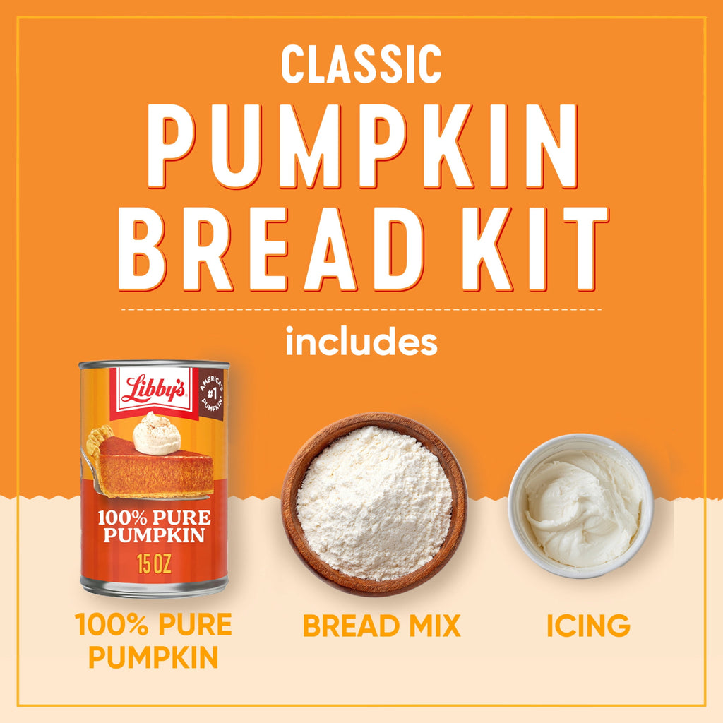 Libby's Pumpkin Bread Kit With Icing Baking Mix Dessert, 57.75 oz Box