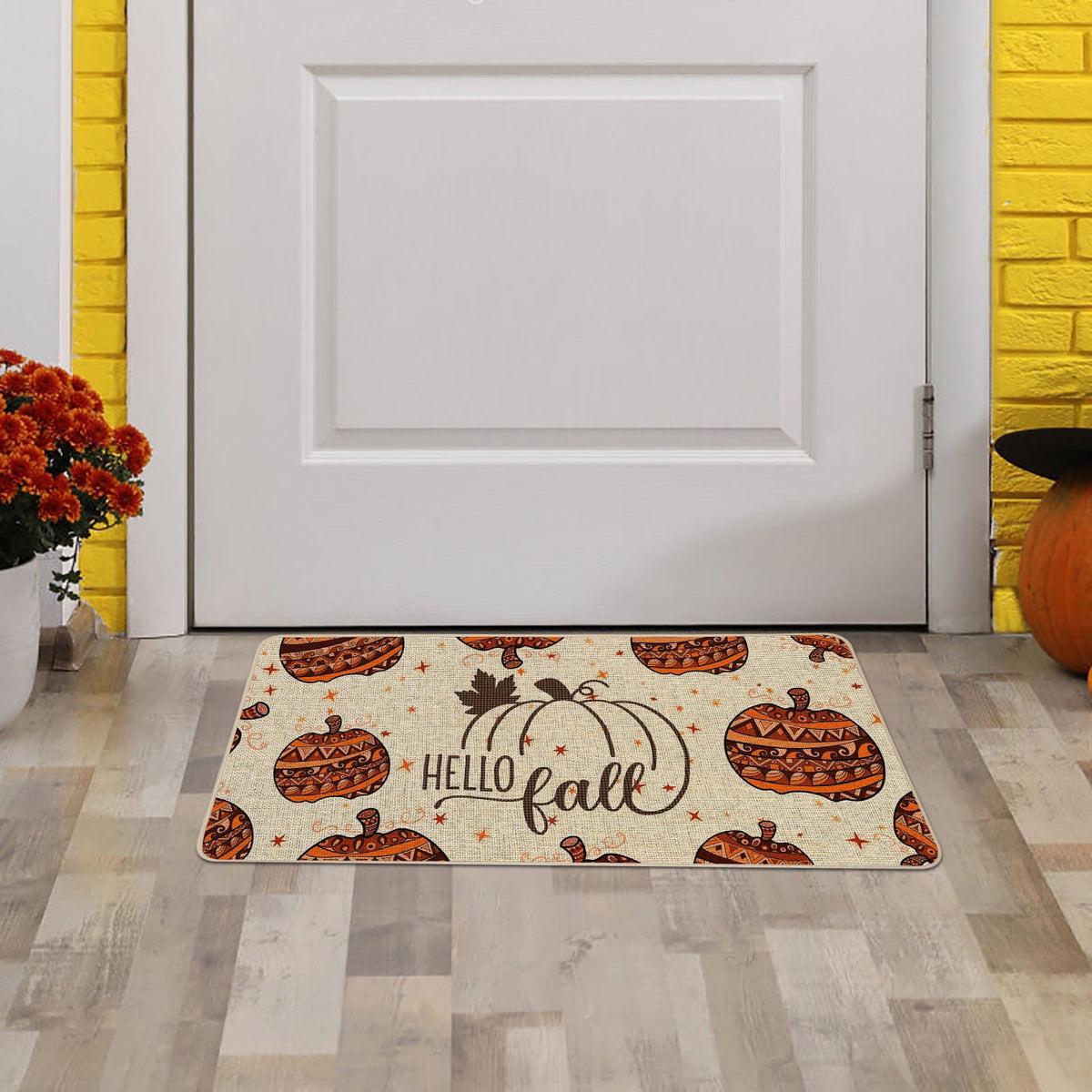 Stijggn Halloween Kitchen Rugs Halloween Mat Halloween Decorations Doormat, Welcome Mats for Front Door,Spooky Outdoor Mats for Front Door, Living Room, Bedroom, K-ids' Room