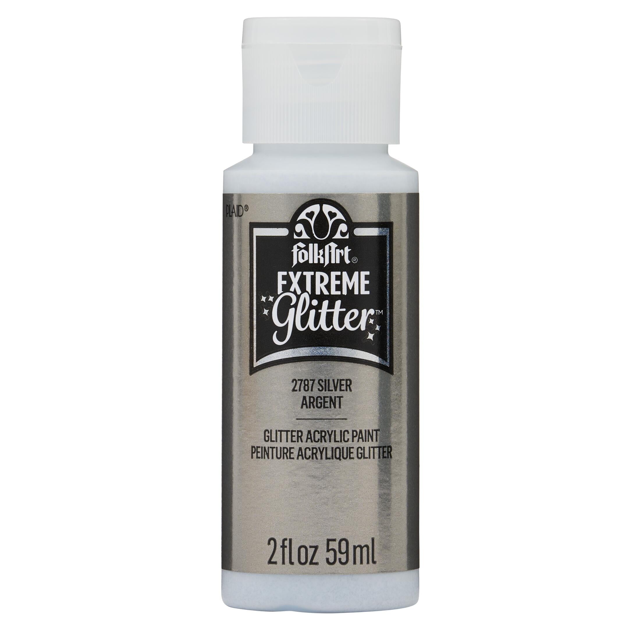 FolkArt Extreme Glitter Acrylic Craft Paint, Glitter Finish, Hologram, 2 fl oz