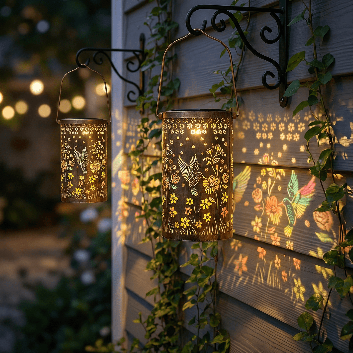 Colorful Solar Lanterns IP65 Outdoor Waterproof, Mother's Day Gifts for Women Mom Grandma - LED Colorful Sunflower Solar Lights Metal Hanging Lantern for Patio Yard Porch