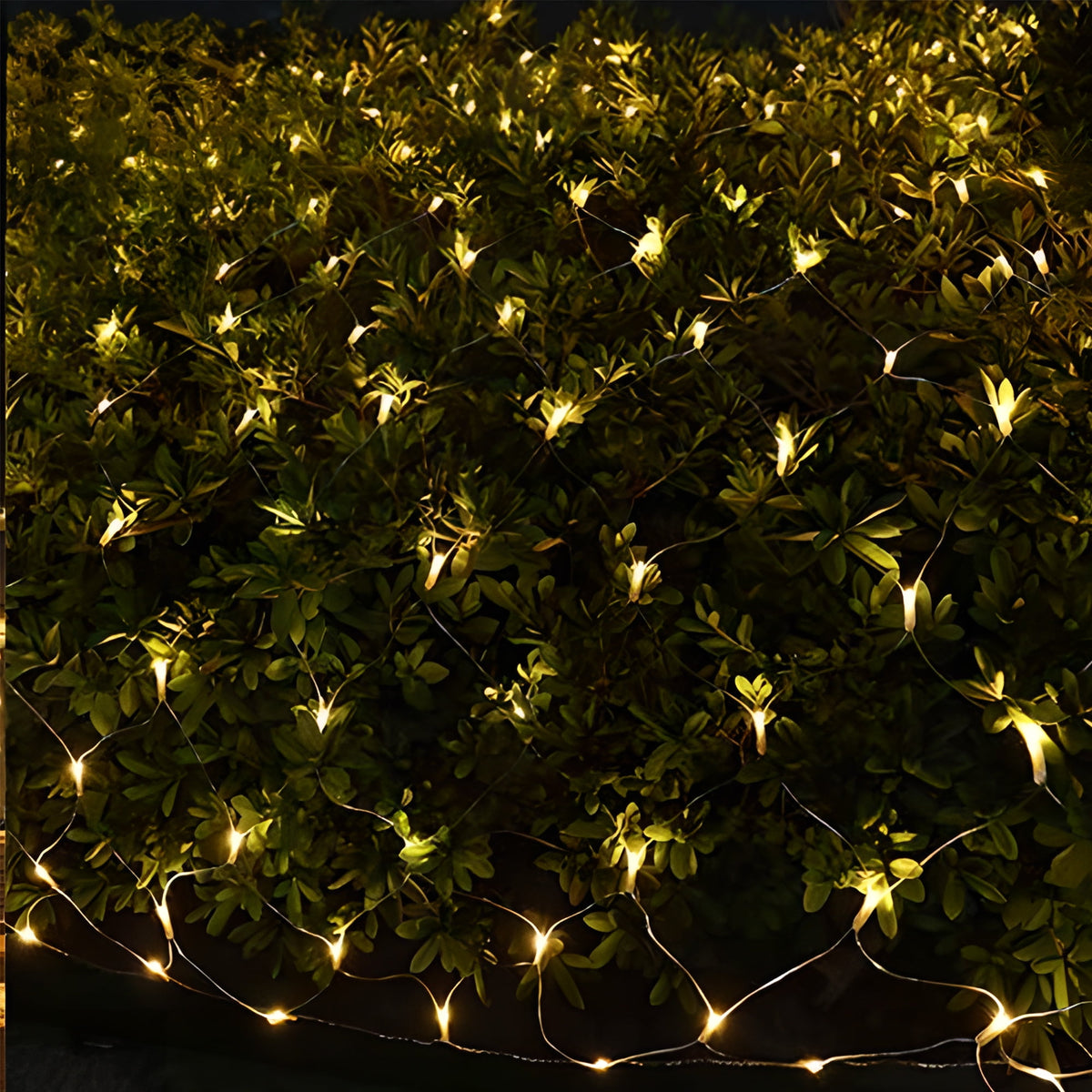 DAYBETTER Christmas Net Lights Outdoor, Warm White Waterproof Mesh Fairy String Lights, 12ft*5ft 360 LED with 8 Modes Plug in, for Bushes Garden Party Decoration