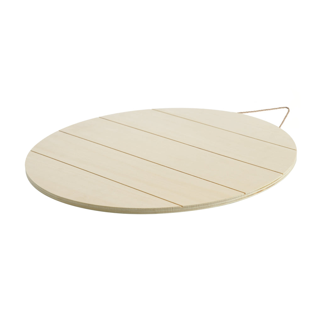 Stylecraft 15.75" Slatted Round Unfinished Wood Plaque (1 Each)