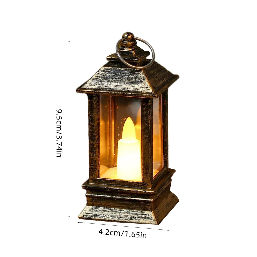 Vintage Lantern Decorative LED Flameless Candle, Hanging Lantern Portable Led Lantern for Indoor Outdoor Garden Yard Home Decor