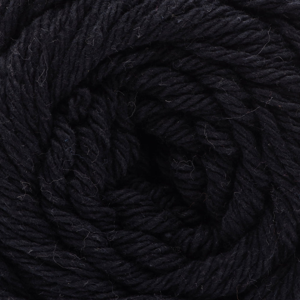 Peaches & Creme Solid 4 Medium Cotton Yarn, Black 2.5oz/70.9g, 120 Yards