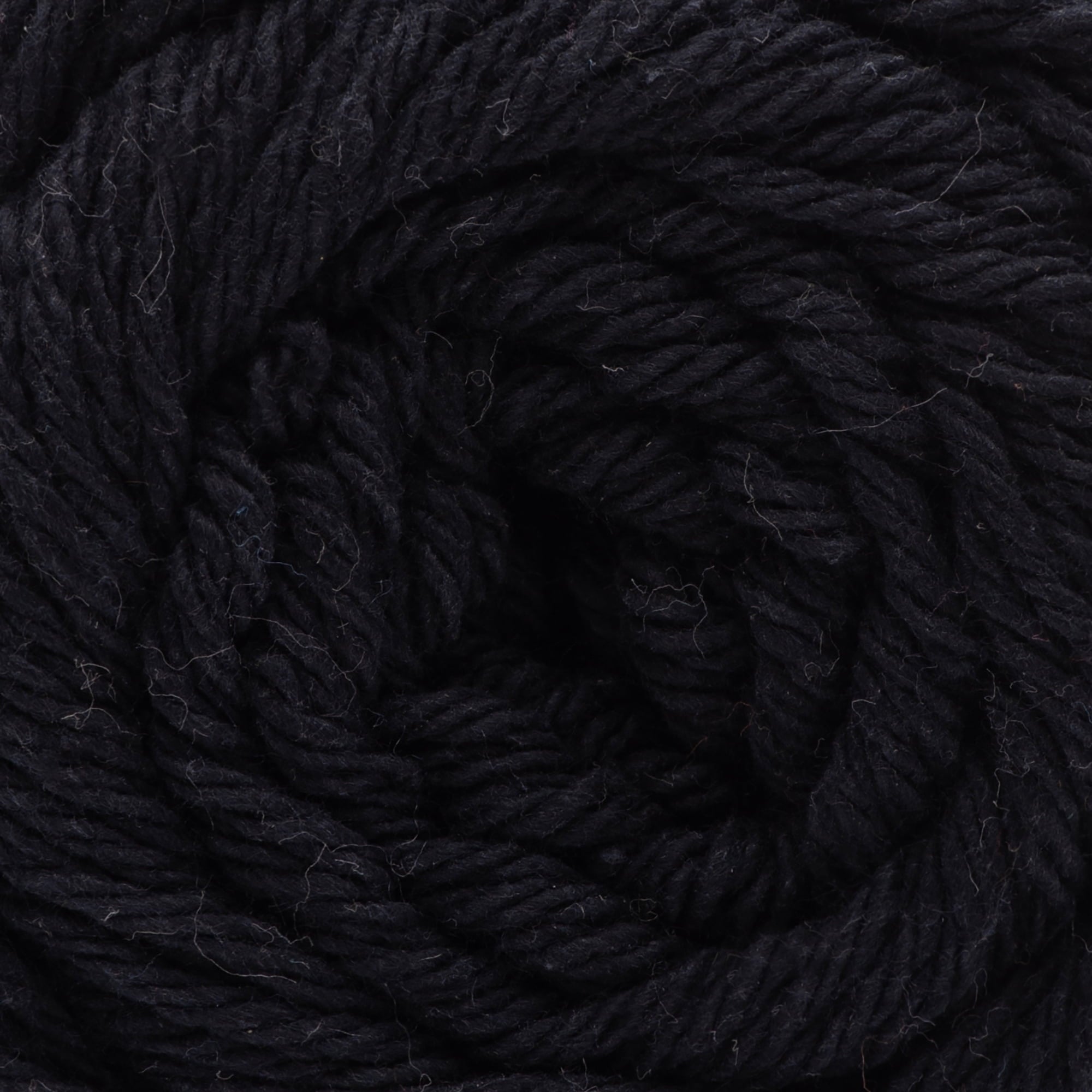 Peaches & Creme Solid 4 Medium Cotton Yarn, Black 2.5oz/70.9g, 120 Yards