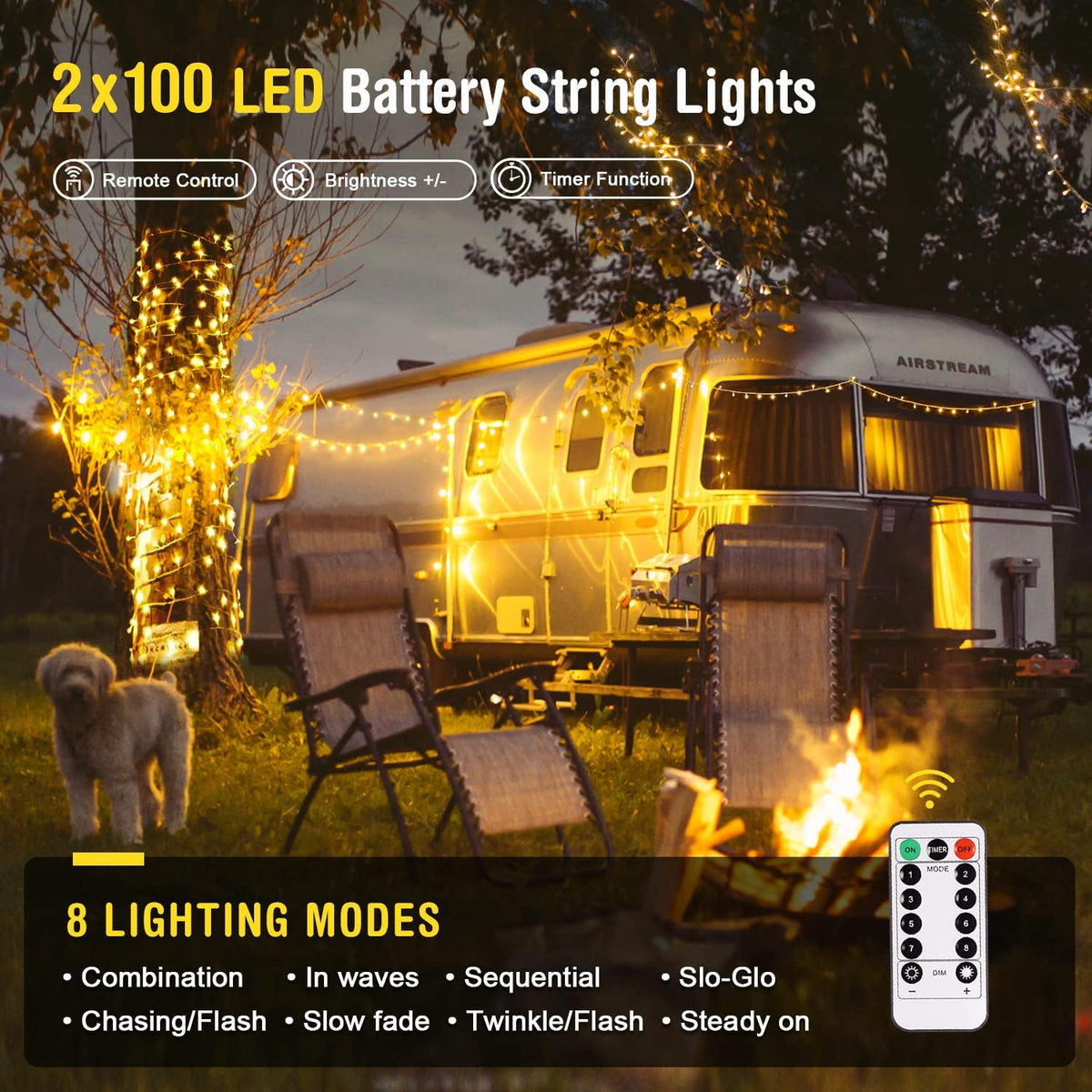 33ft 100 LED Pink Battery Lights for Bedroom, Pink Christmas String Lights with 8 Modes Remote Indoor Outdoor, Fairy Twinkle Lights for Room Party Tree Valentine
