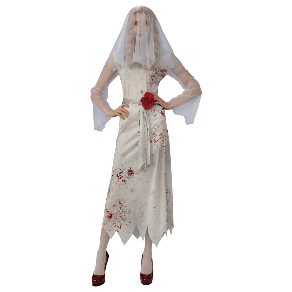 Ghost Bride Halloween Costume for Adults, Women's Size L (12/14), by Way to Celebrate