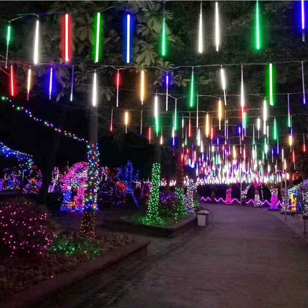 LED Outdoor String, Rain Lights, Meteor Lights,Meteor rain Lights 30cm 8 Tube Solar rain Lights with for Christmas Parties Wedding Christmas Tree