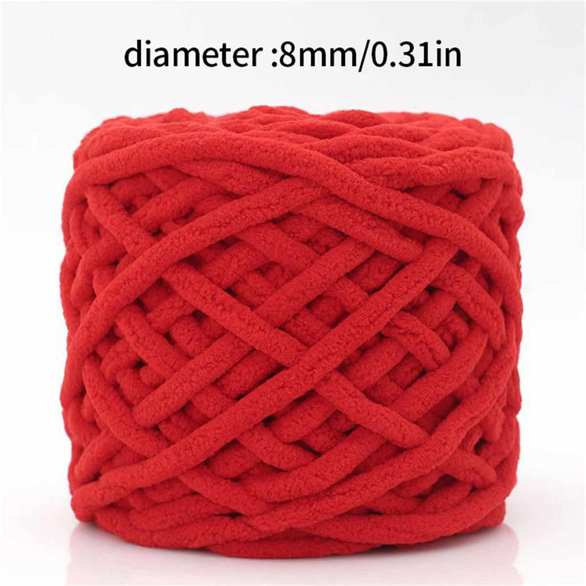 1 Pc Blanket Yarn Chunky Knit Chenille Yarn Soft Velvet Yarn Crochet Knitting Blanket Yarn DIY Craft for Knit Sweaters, Blankets, Shoes, Scarves, Clothes, Dark Green