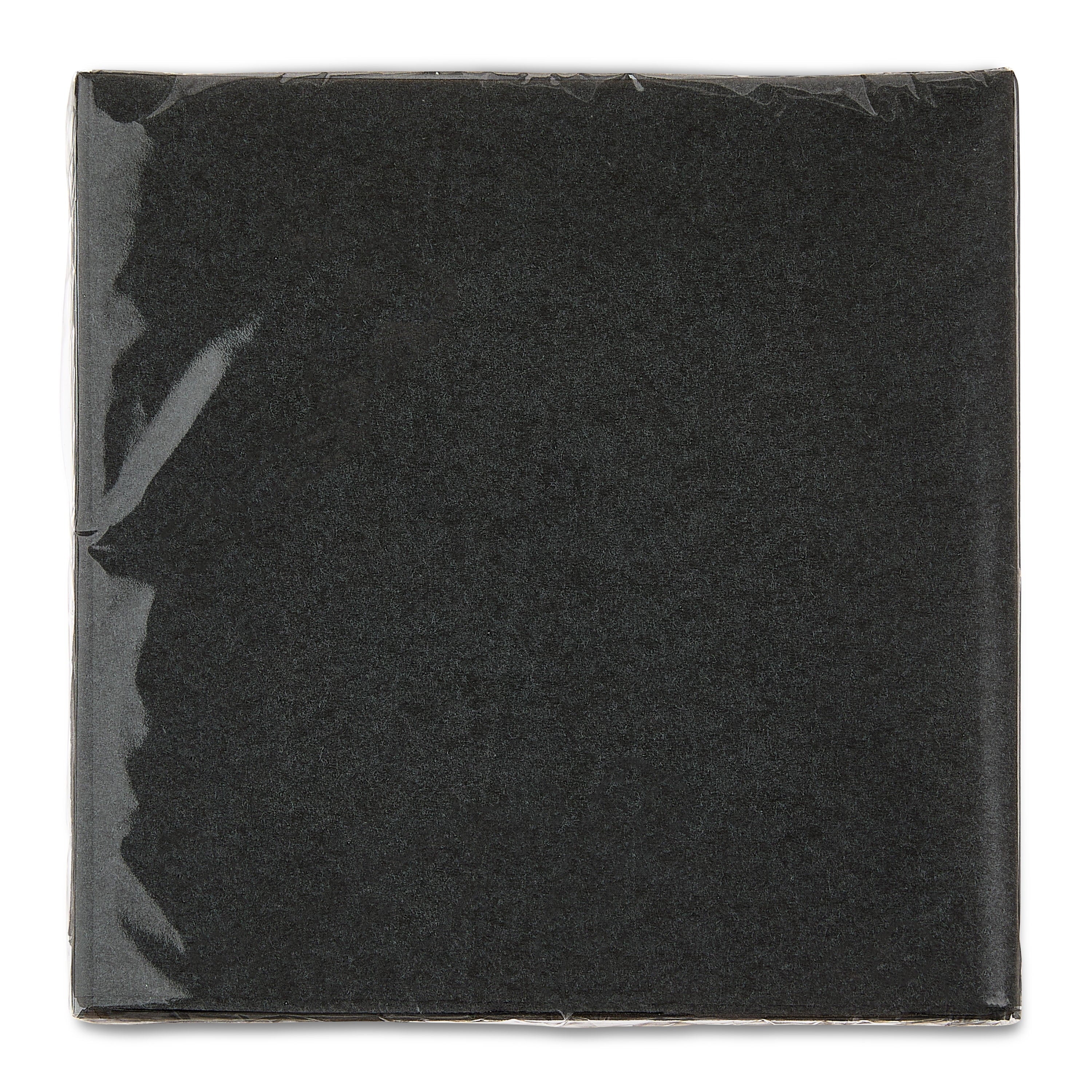 Way To Celebrate Disposable Paper Party Napkins, Black, 6.5 in x 6.5 in, 24 Count