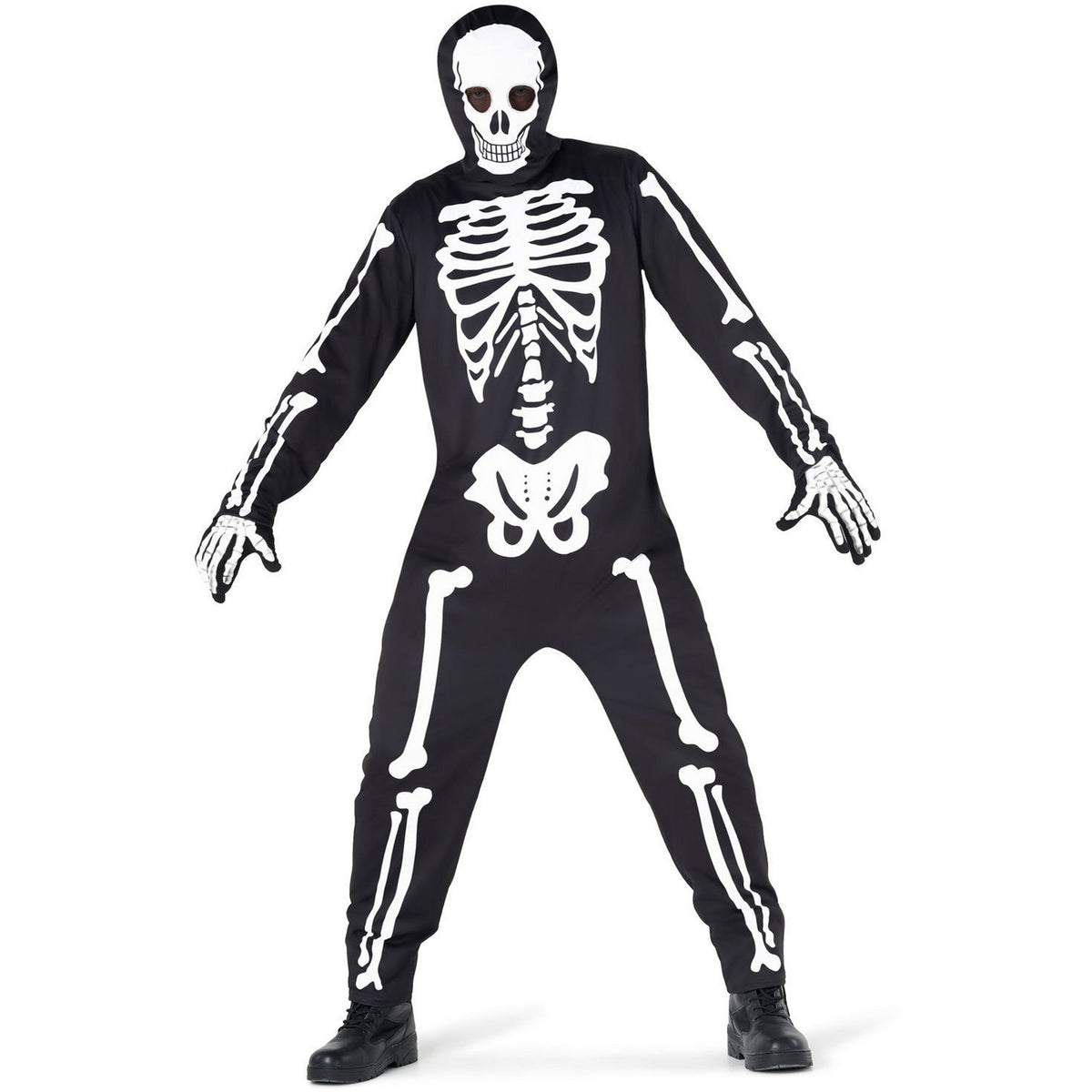 Morph Costumes Mens Skeleton Costume Men Adult Skeleton Suit Outfit Scary Halloween Costumes For Men M