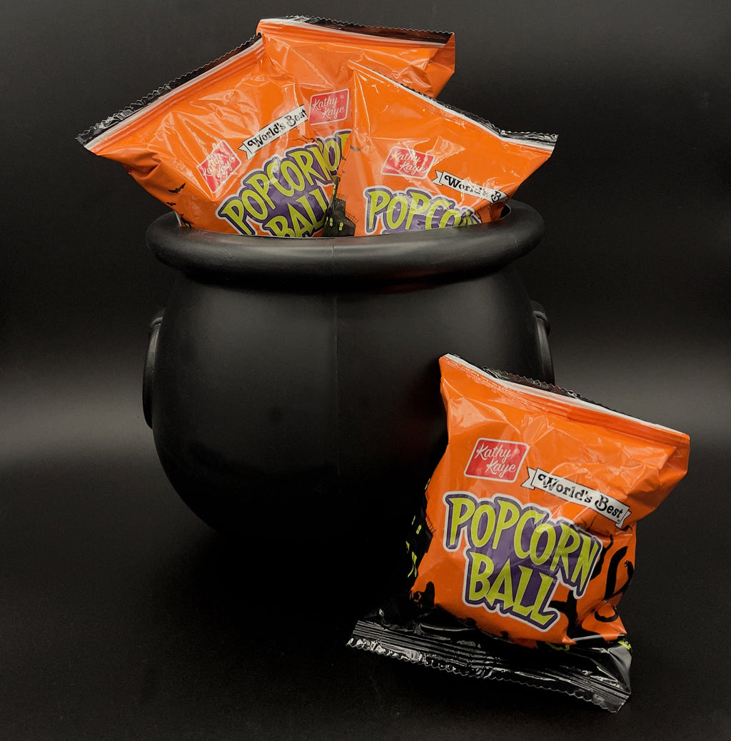 Kathy Kaye's Halloween Sweet & Salty Popcorn Balls, 12 Count. Gluten Free, Peanut and Tree-Nut Free