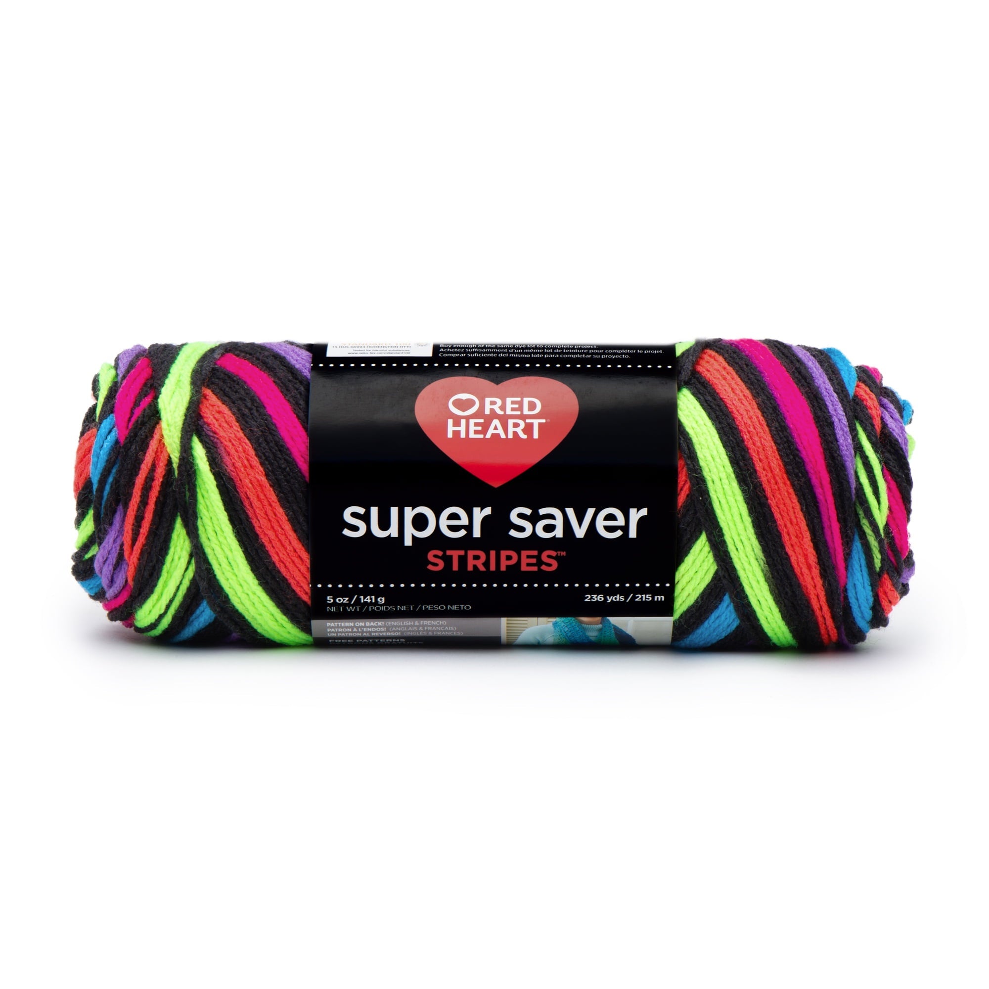 Red Heart® Super Saver® 4 Medium Acrylic Yarn, Bonbon Print 5oz/142g, 236 Yards