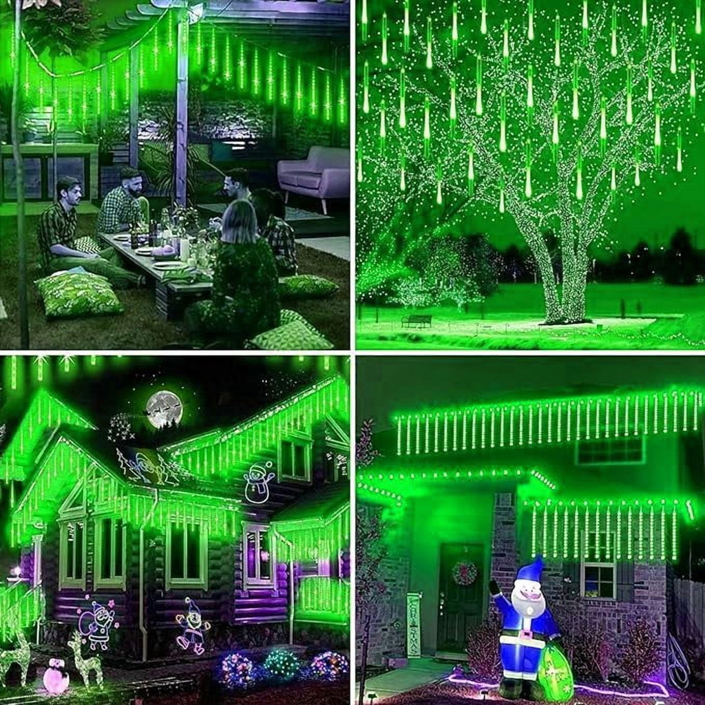 LED Outdoor String, Rain Lights, Meteor Lights,Meteor rain Lights 30cm 8 Tube Solar rain Lights with for Christmas Parties Wedding Christmas Tree