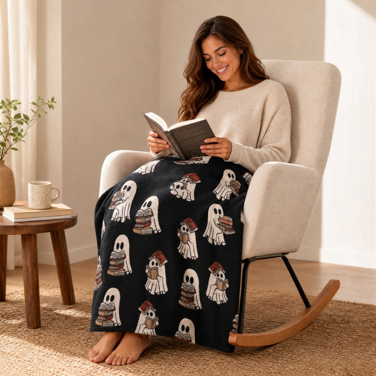 Vggrvlo Up to 25% Off Halloween Halloween Themed Throw Blanket Autumn Leaves Fall Throw Blanket for Couch Cute Halloween Blanket for G-irls B-oys K-ids Women Men