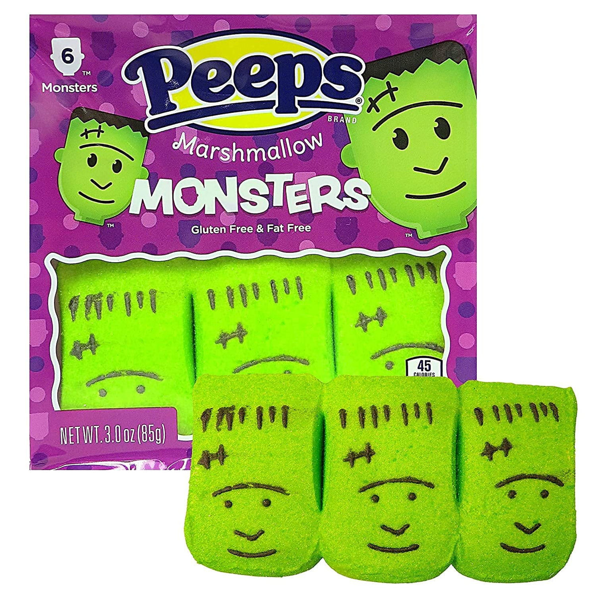 Halloween Peeps Marshmallow Ghosts Candy, Trick Or Treat Candy, Pack of 4, 6 Count per Pack