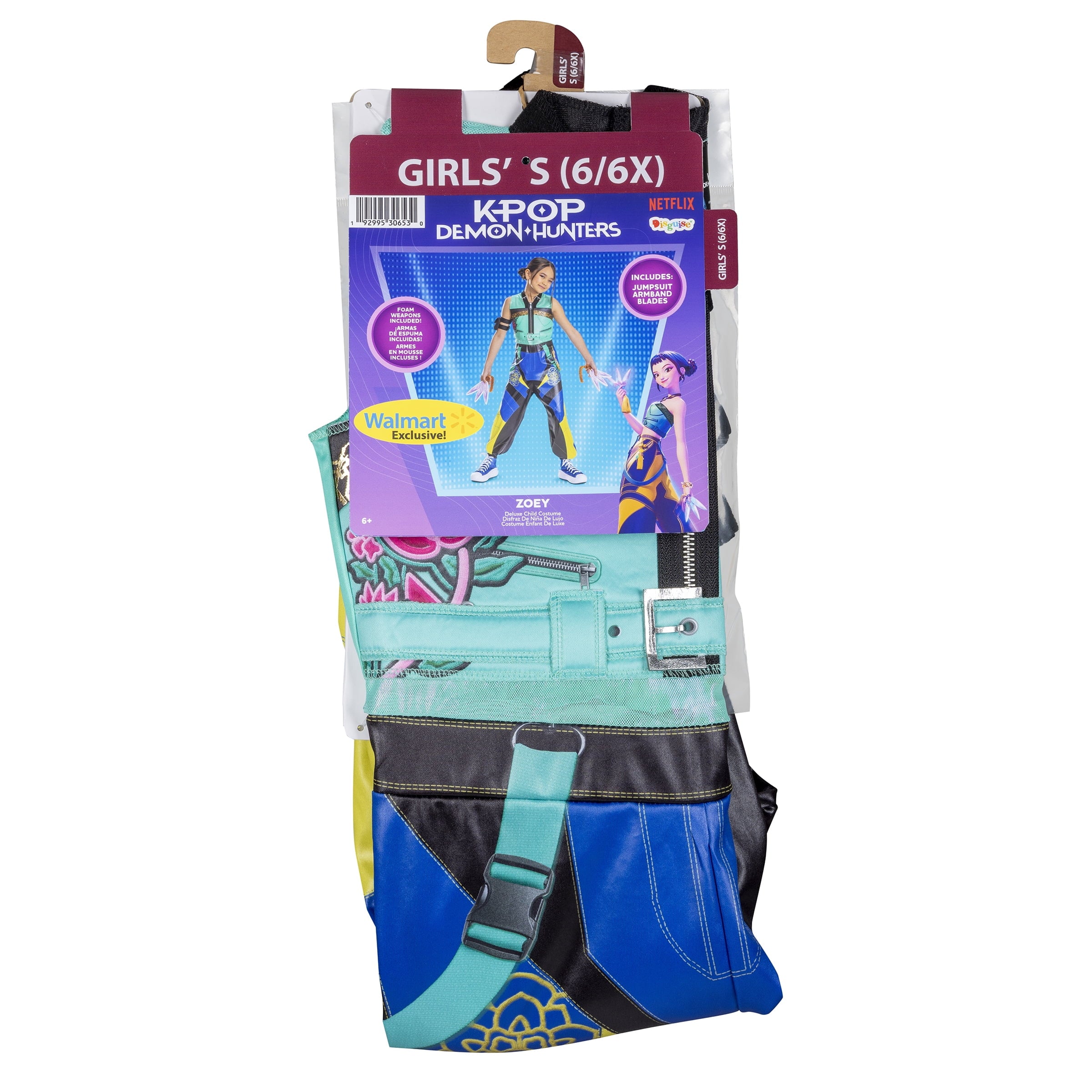Netflix K-Pop Demon Hunters Zoey Halloween Costume for Children, Girls Size S (6/6X), by Disguise