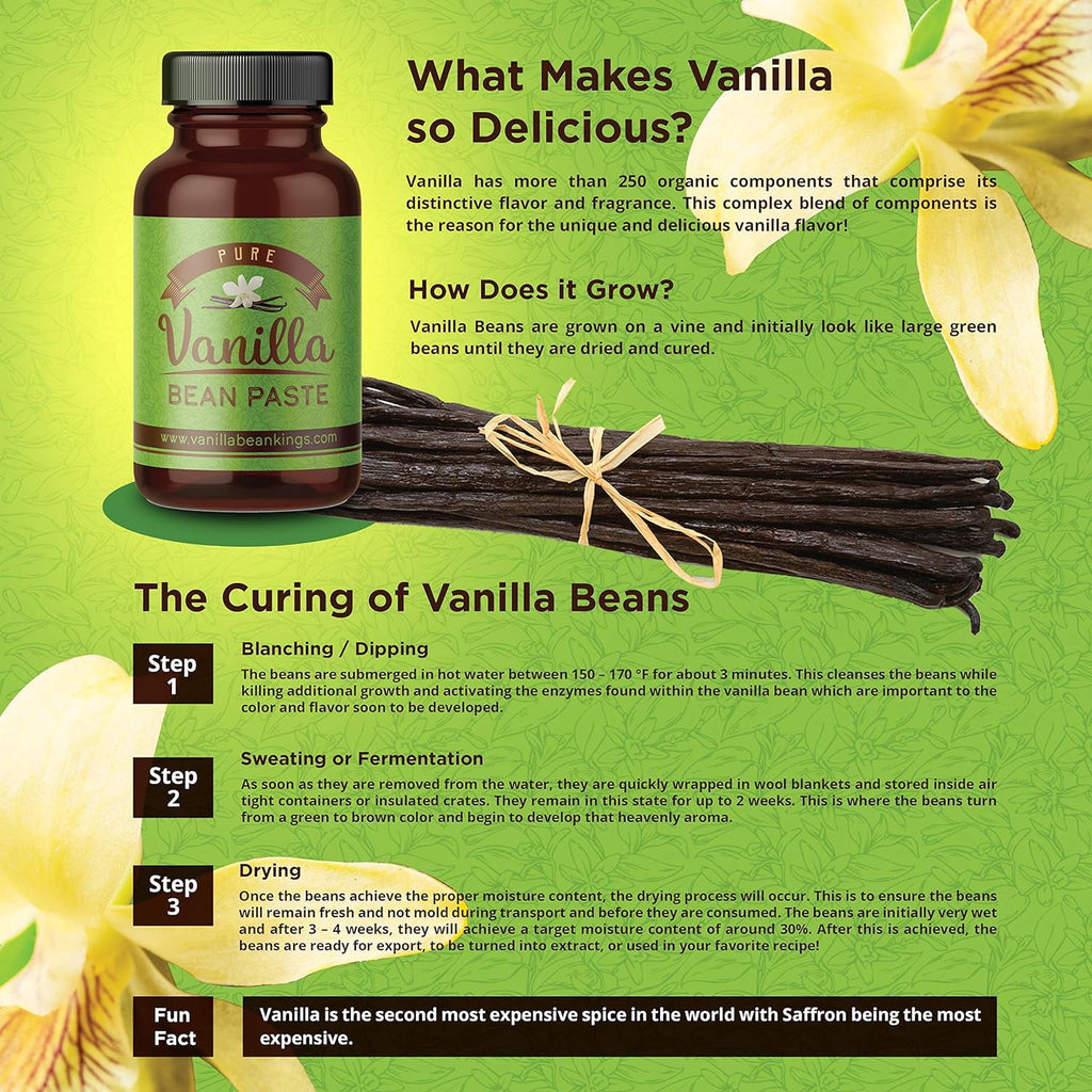 Madagascar Vanilla Bean Paste for Baking & Cooking - Made with Real Vanilla Seeds - 8 OZ