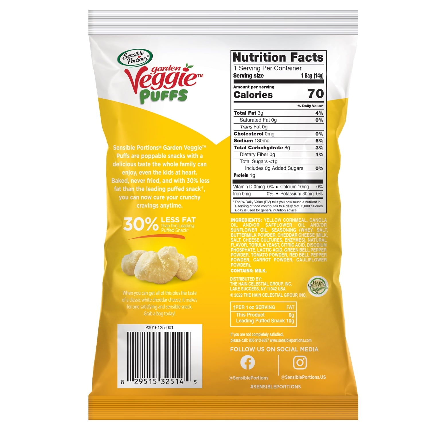Sensible Portions Garden Veggie Ghosts & Bats Sea Salt Snack Chips Multipack, 0.5 oz (12 Count)