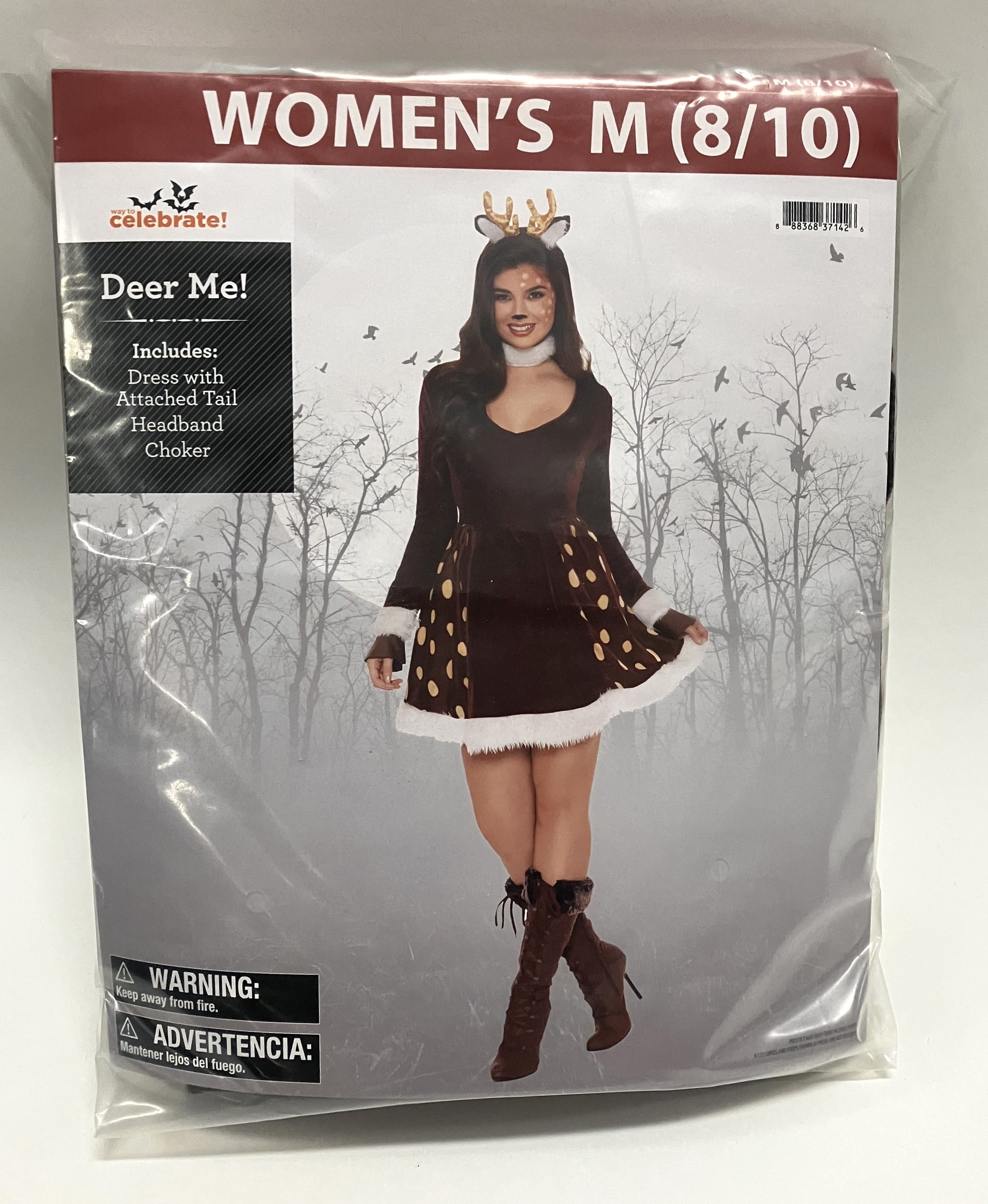 Deer Me! Halloween Costume for Adults, Women's Size M (8/10), by Way to Celebrate