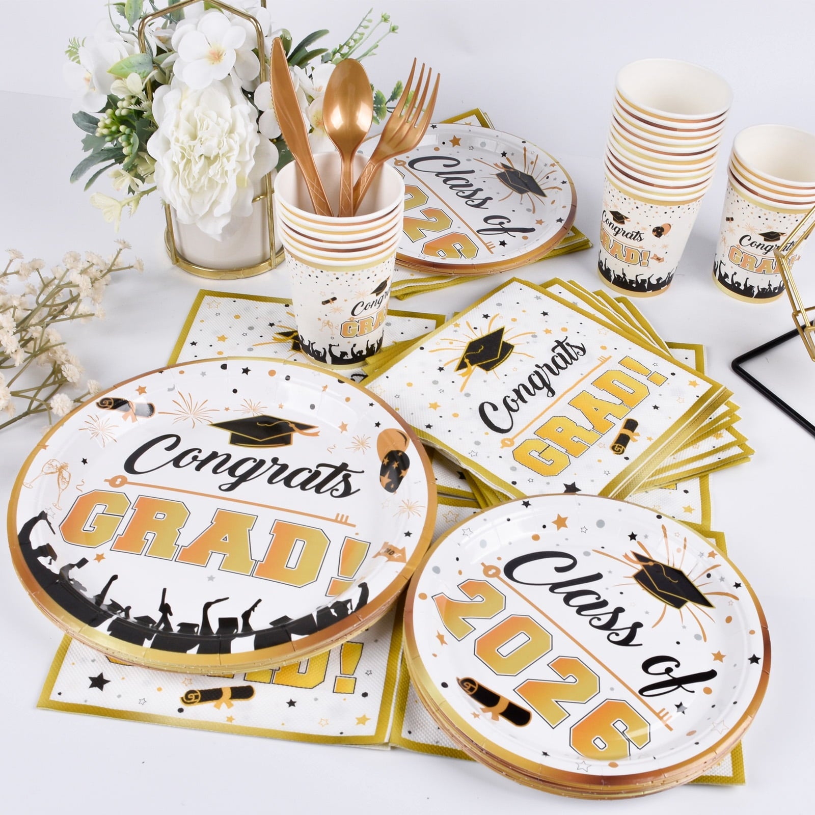 Wowhub Boo Ghost Pumpkin Halloween Tableware Set Serves 24, Halloween Plates and Napkins, Disposable Summerween Party Supplies with Cups, Cutlery & Tablecloth for Halloween Birthday Decorations