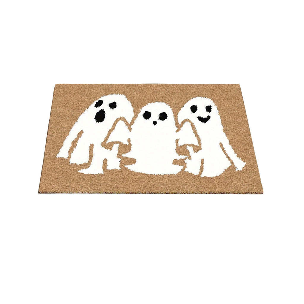Halloween Doormat Vintage Retro Style Mat 23.6x15.7in Secure-Grip Absorbent Coir Look Entryway Rug for Front Porch Indoor Outdoor Decor by OVFUIZ