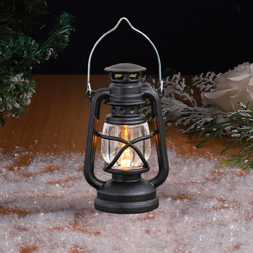 Djiypn Mini Lanterns 2Pack LED Small Lanterns Decorative Indoor Outdoor Hanging Lantern Decorative Candle Light Farmhouse Decor for Weddings Western Camping Party Halloween Christmas Decorations