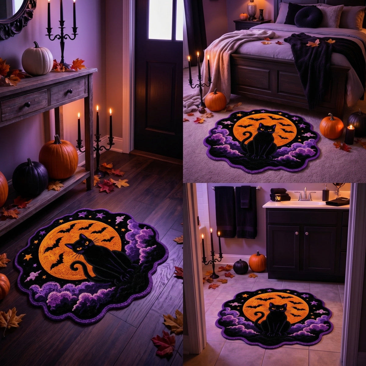 RBCKVXZ Halloween Front Door Mat Outdoor Indoor Entryway Rug Welcome Floor Mat for Front Porch Patio Home Entrance Decor