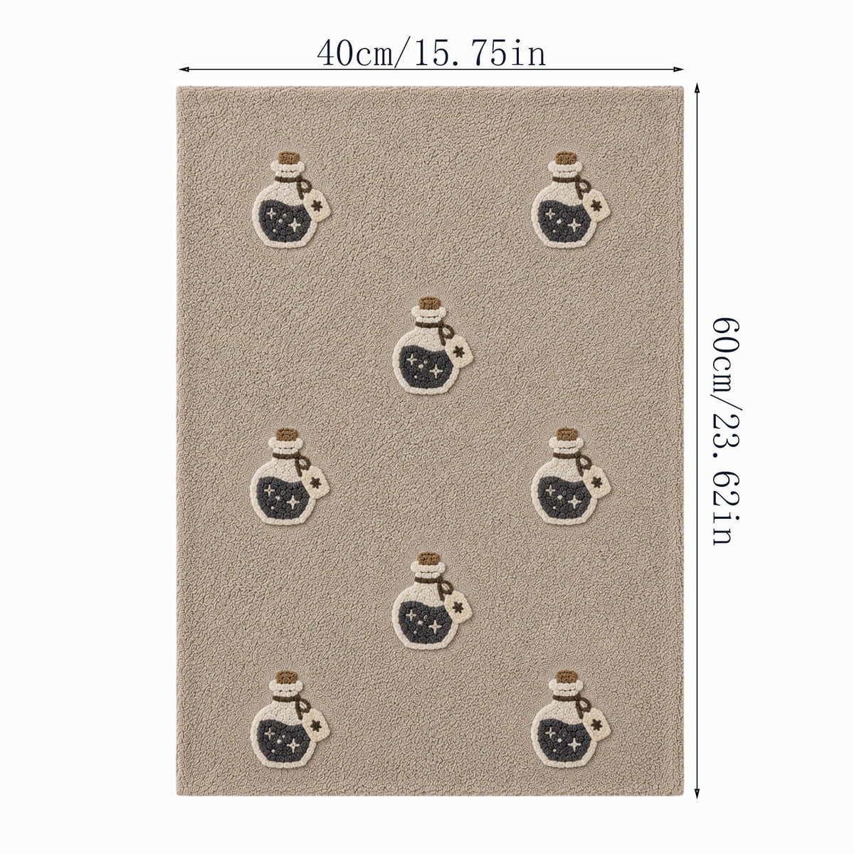OutmaxHome Halloween Theme Cute Ghost Print Doormat, 15.8x23.6 Inch Non-Slip Absorbent Mat, Easy to Clean, for Front Door, Porch, Farmhouse