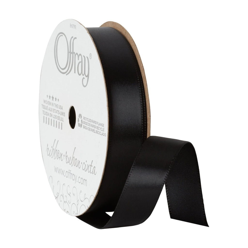 (3 pack) Offray Ribbon, Forest Green 5/8 inch Single Face Satin Polyester Ribbon, 18 feet