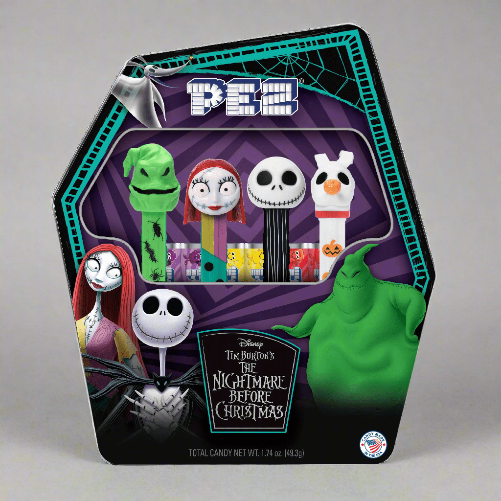 PEZ 'The Nightmare Before Christmas' Gift Set, Four Dispensers and Six Candy Refills in Collectible Tin