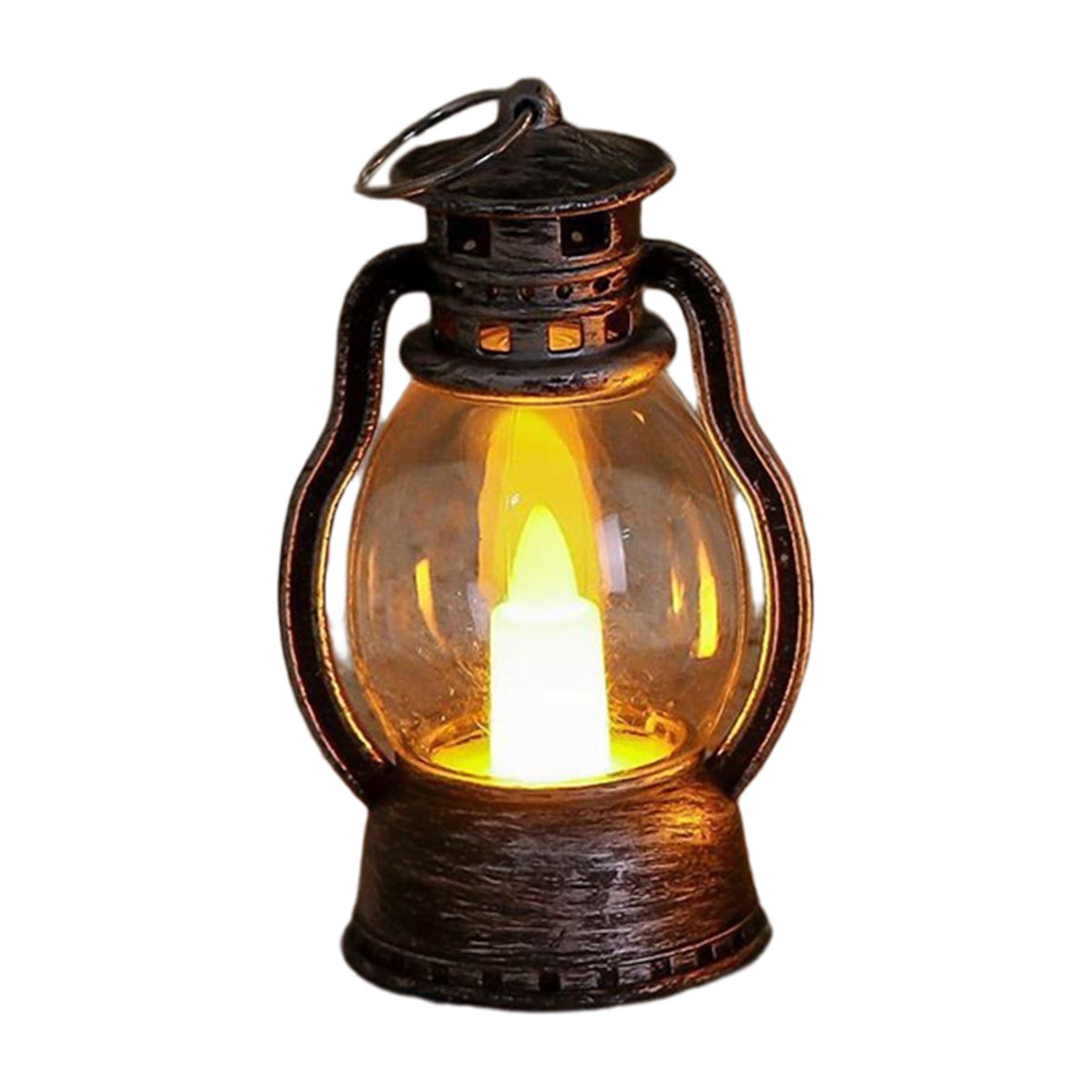 Djiypn Mini Lanterns 2Pack LED Small Lanterns Decorative Indoor Outdoor Hanging Lantern Decorative Candle Light Farmhouse Decor for Weddings Western Camping Party Halloween Christmas Decorations