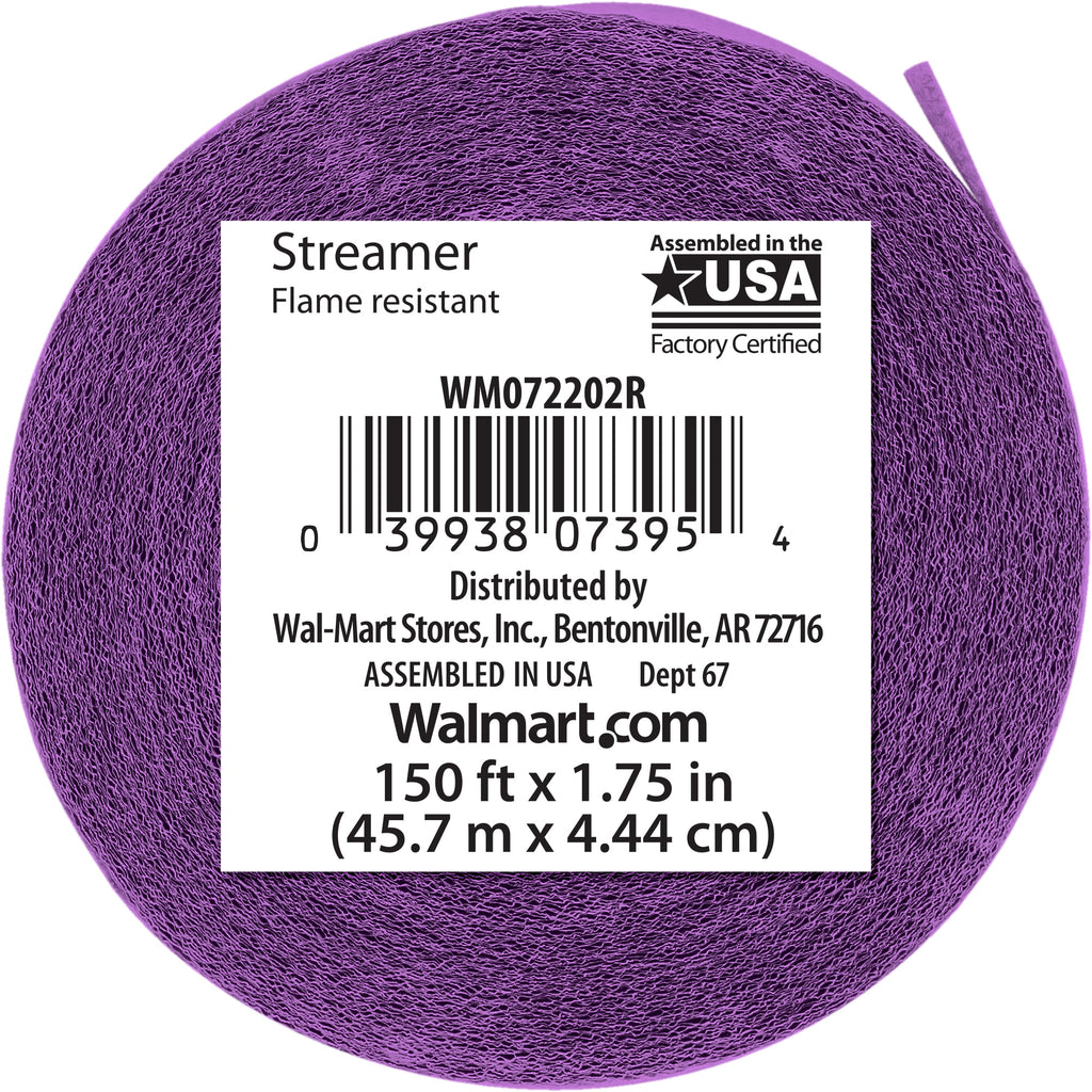 Purple Paper Party Streamer, 150', by Way To Celebrate