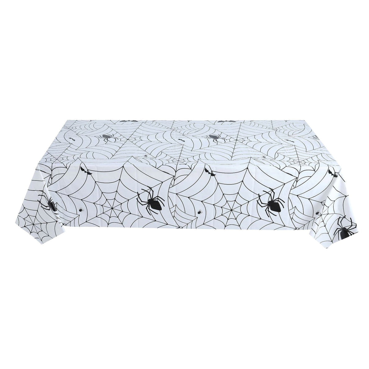 RnemiTe-amo Halloween Spiderweb Tablecloth Rectangular Plastic Spider Web Table Cloth Halloween Decoration Tablecloth Length Halloween Tablecloth Halloween Theme Party Decoration Tablecloth