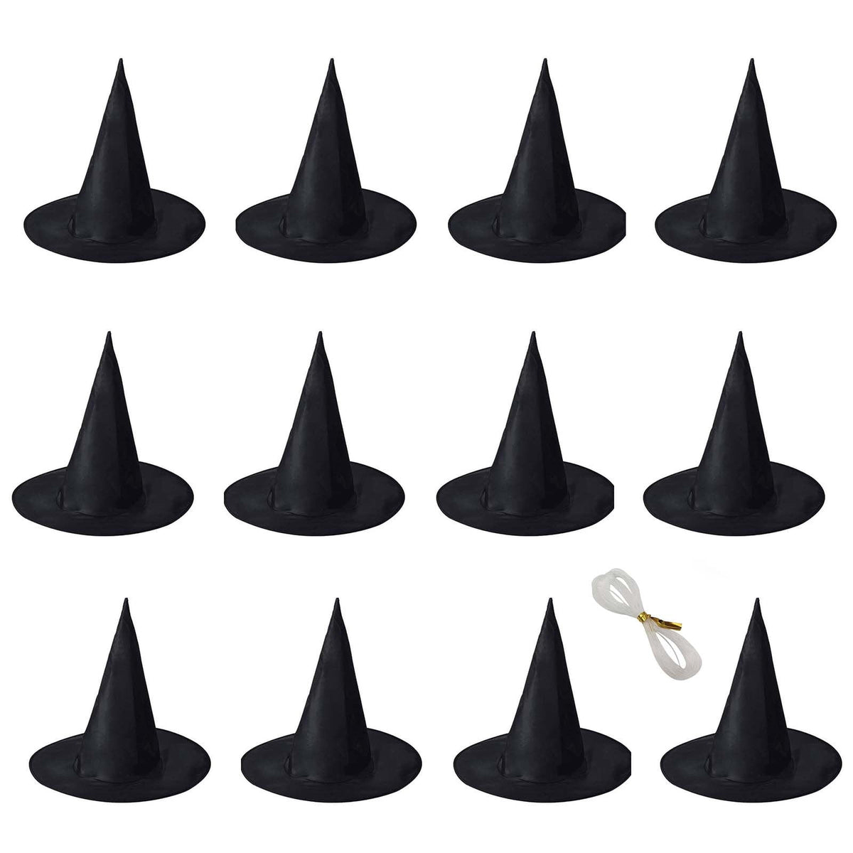 Stijggn Witch Hat Lights Halloween Glowing Lights, Waterproof Hanging Witch Hat Decorations, Warm Light Festival Ornaments for Indoor Outdoor Yard Garden Party Halloween Decor