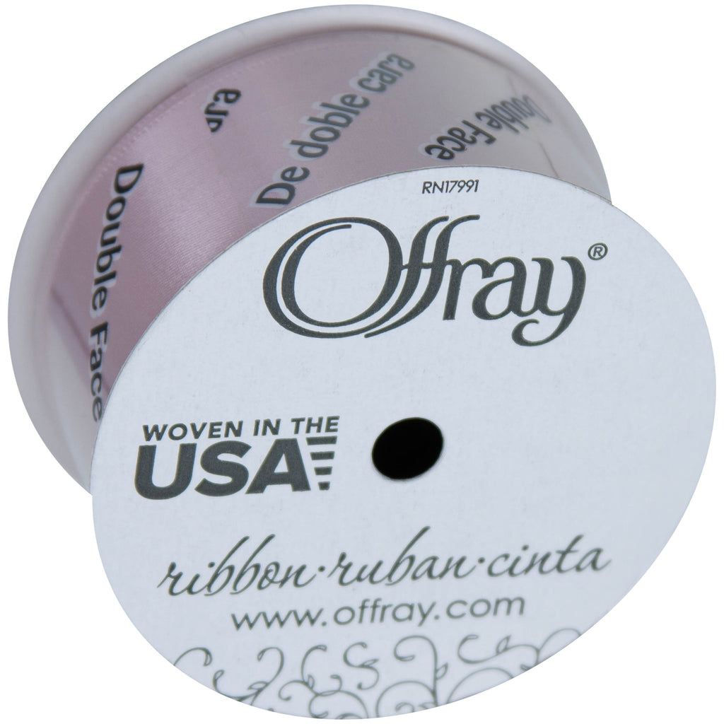 (2 pack) Offray Ribbon, Red 1 1/2 inch Double Face Satin Polyester Ribbon, 12 feet