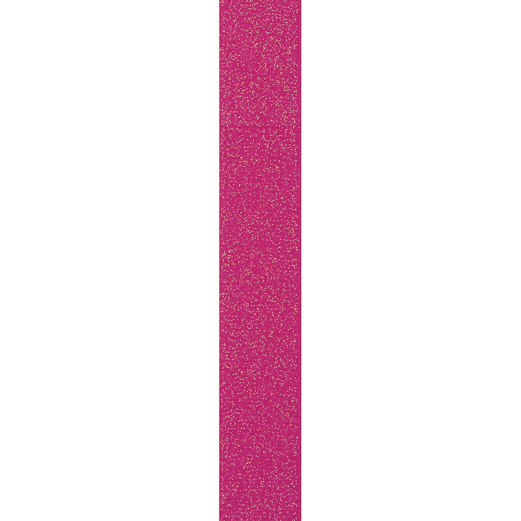 (2 pack) Offray Ribbon, Shocking Pink 7/8 inch Grosgrain Glitter Polyester Ribbon for Sewing, Crafts, and Gifting, 9 feet, 1 Each
