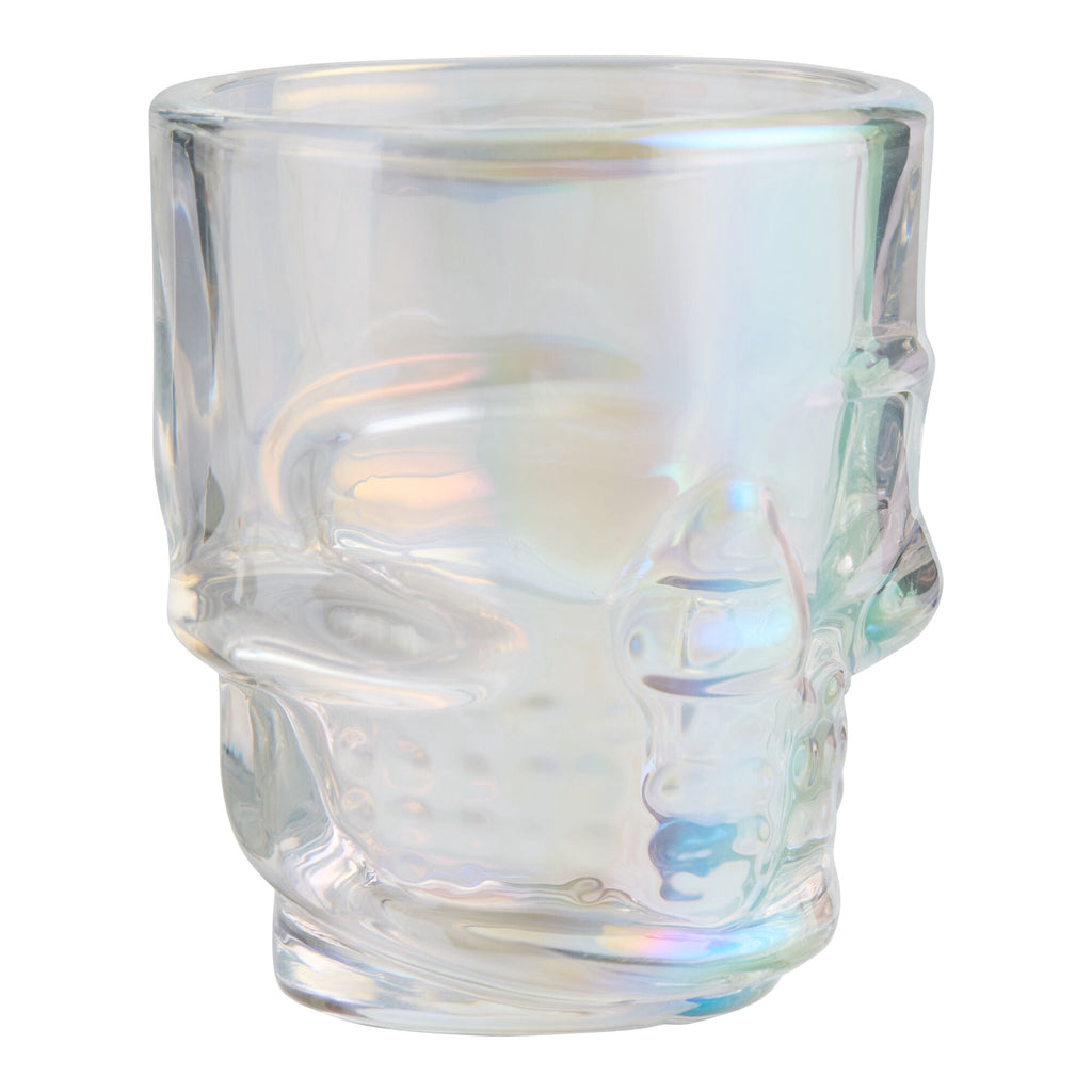 Skull Glass Shot Glasses- Set of 6 1.75oz, Clear