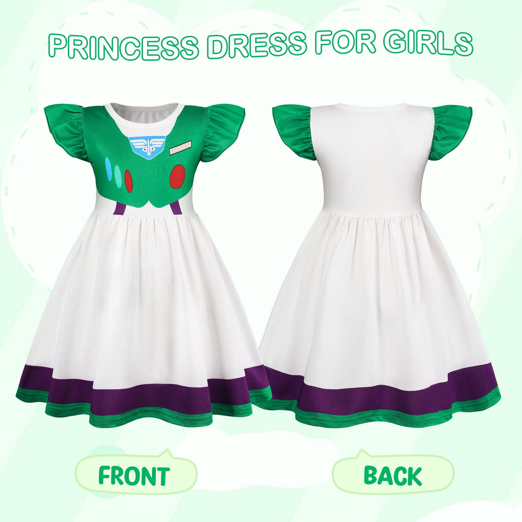Benylion Girls Cowgirl Costume Summer Dress Toddler Princess Dress up for Kids Birthday Outfits Halloween Role Play Clothes for 3-4 Years