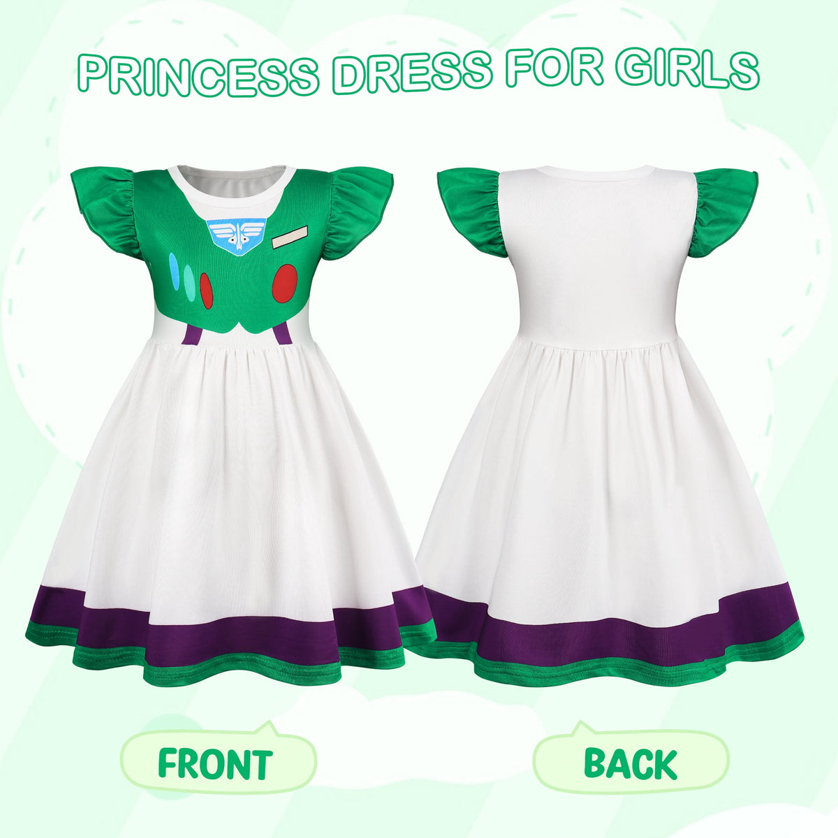 Benylion Girls Cowgirl Costume Summer Dress Toddler Princess Dress up for Kids Birthday Outfits Halloween Role Play Clothes for 3-4 Years
