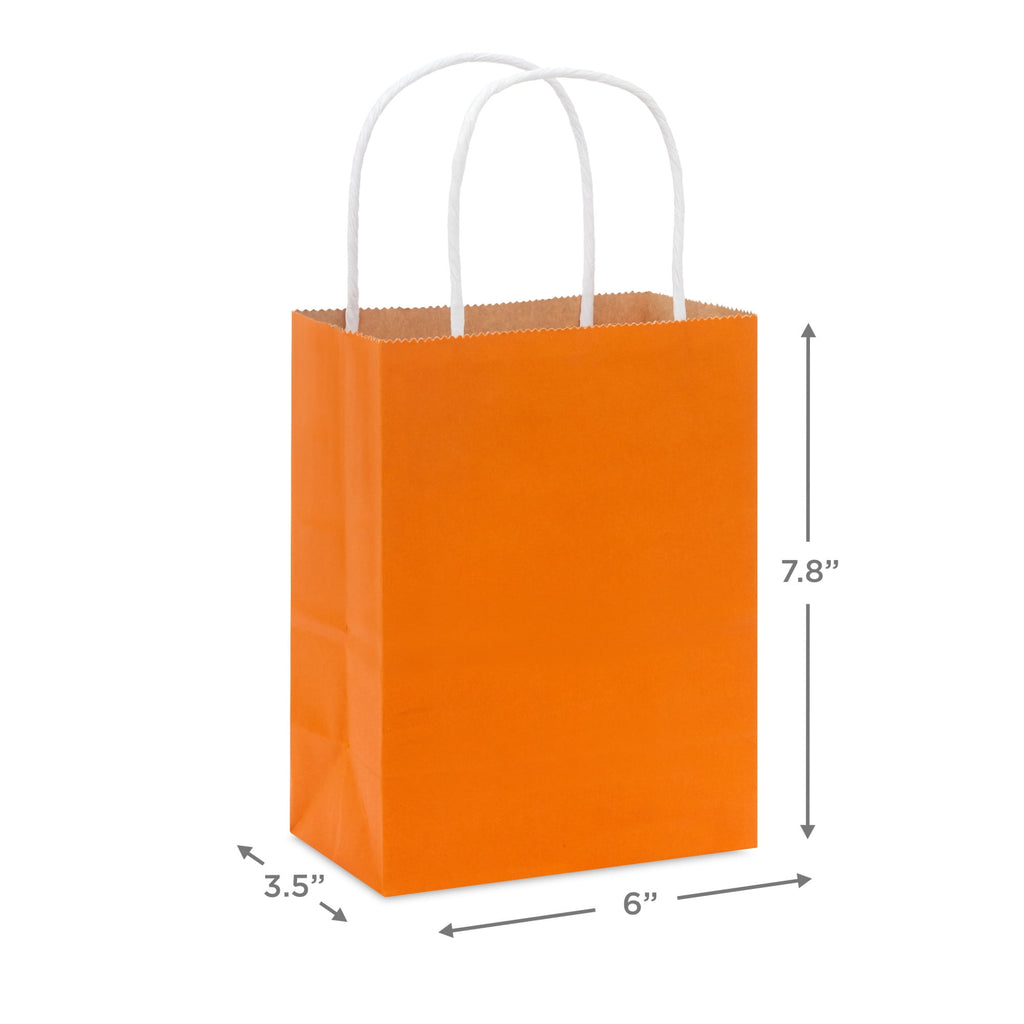 Hallmark Small Halloween Gift Bag Bundle (Orange) Set of 4, 4 Count
