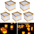 10 pcs Water Floating Candle Lanterns Outdoor Water Lantern for Praying 4.3 Inch