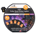 Indoor/Outdoor 100-Count LED Color Sync Dome String Lights, Purple and Orange, 19.5', Halloween by Way To Celebrate
