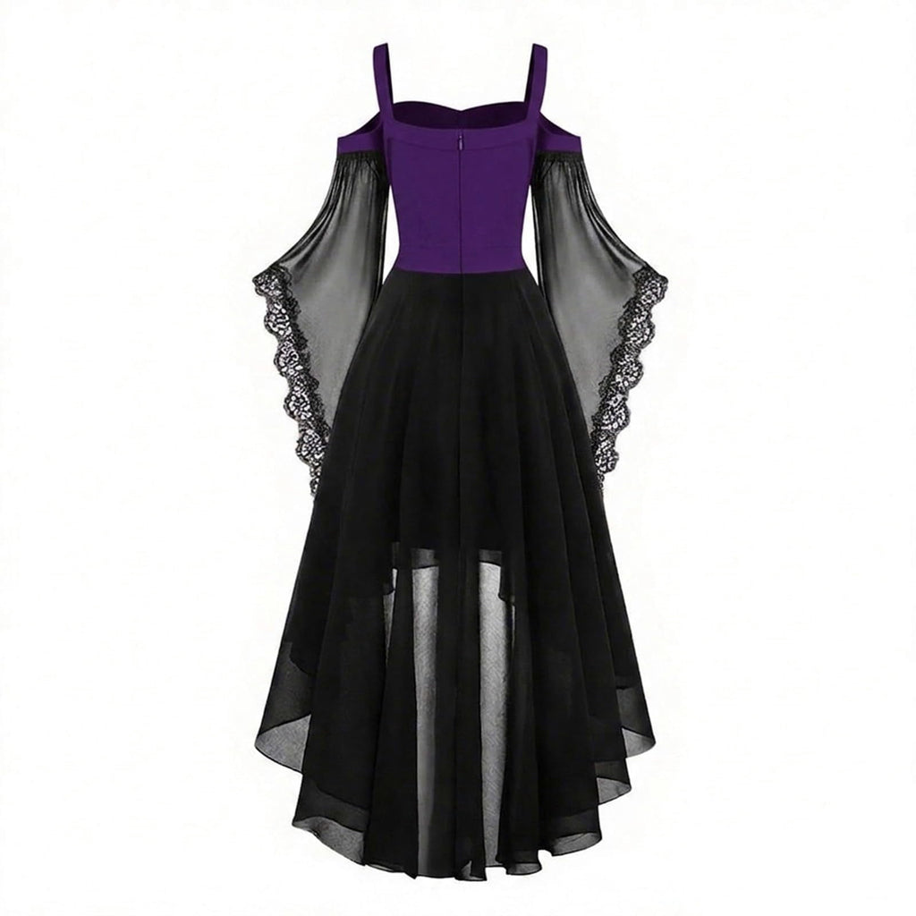 Witch Dress Women 2026 Halloween Costumes Woman Adults Medieval Vampire Butterfly Sleeve Mesh Gothic Outfits Red S